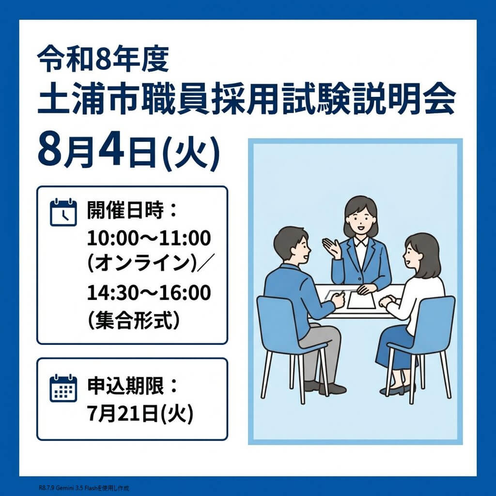 令和8年8月4日(茨城県)土浦市職員採用試験説明会